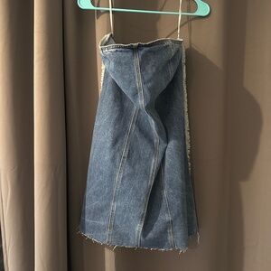 Forever 21 denim strapless dress